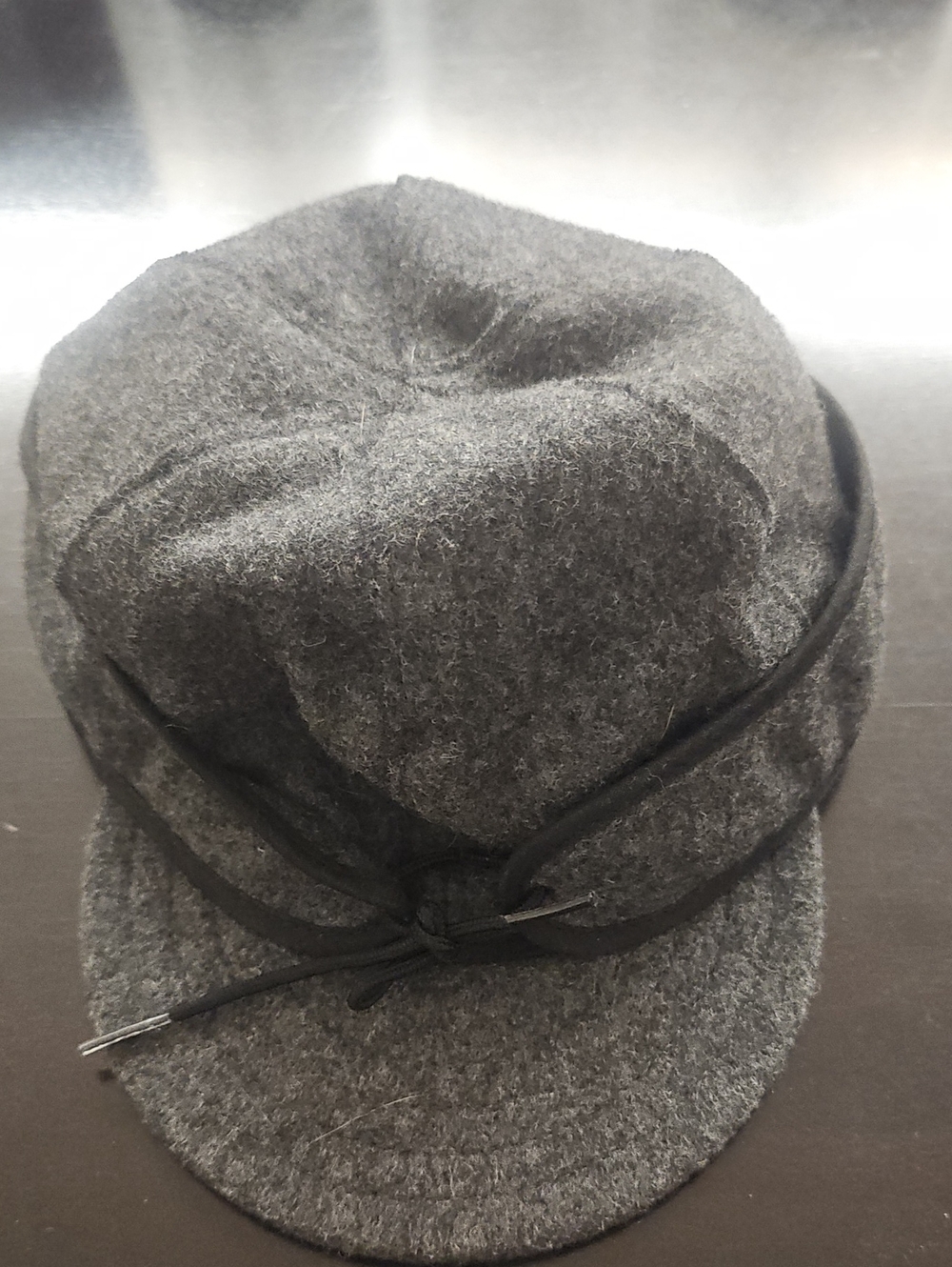 Gray Wool Blend Cadet Cap